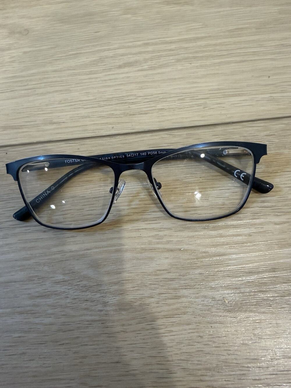 Foster Grant Design Optics Eyeglass Frames 54-17-140 Blue Rectangular